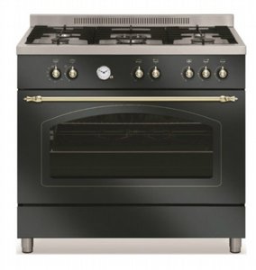 תנור משולב כיריים 90 ס"מ לקאזה דגם LC9060RB שחור כפרי תנור משולב כיריים 90 ס"מ לקאזה דגם LC9060RB שחור כפרי